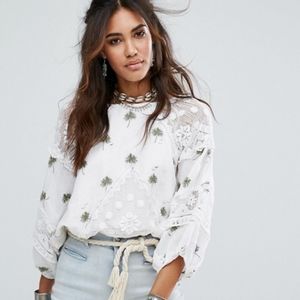 Free People Women's Embroidered Top
